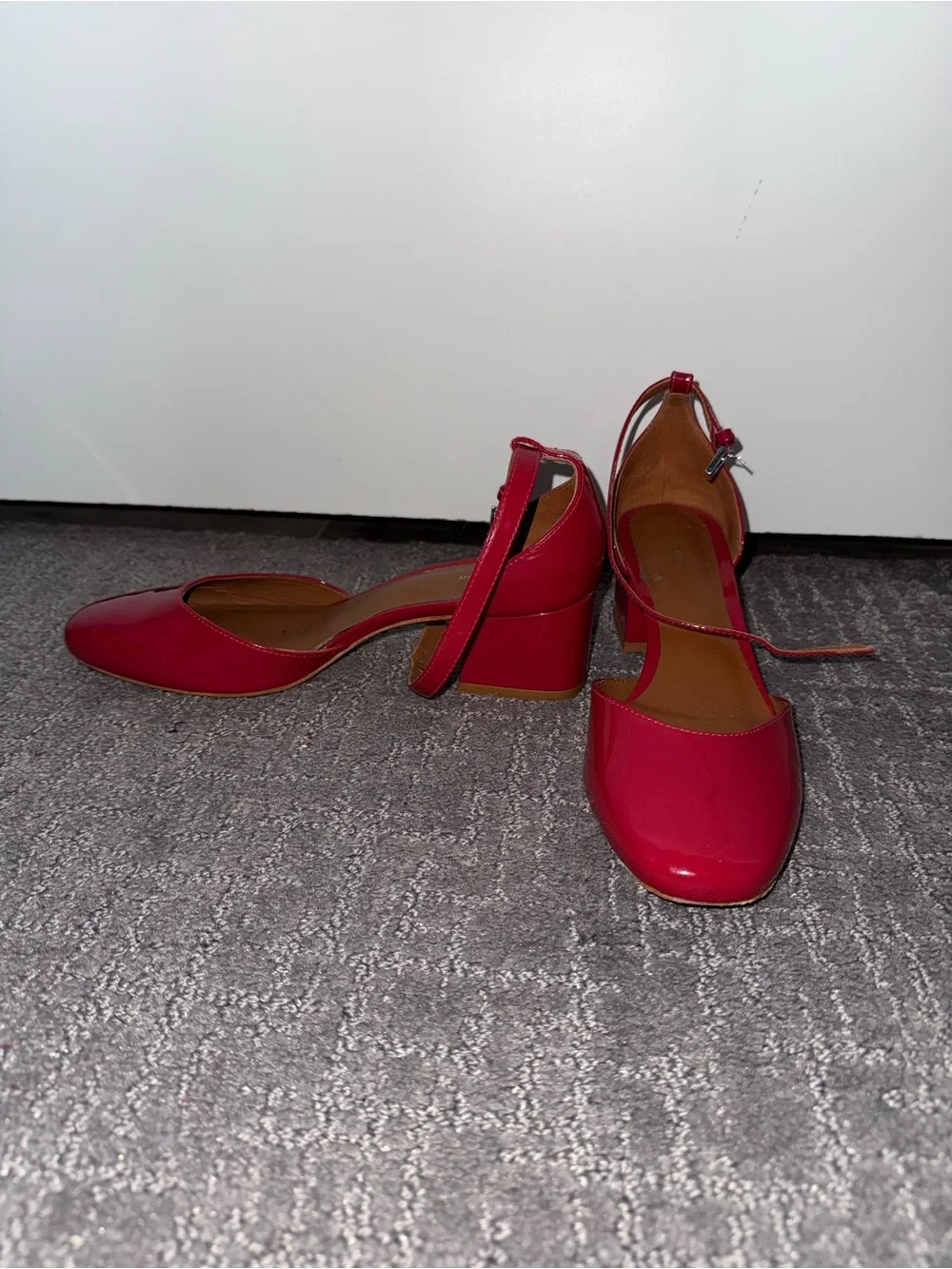 Reformation Red Ankle-Strap Pumps